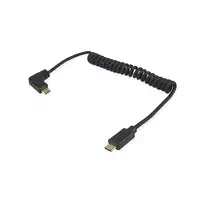 Equip Cable en espiral USB 2.0 C a C en ángulo de 90°, M/M, 1,0 m, PD 60 W