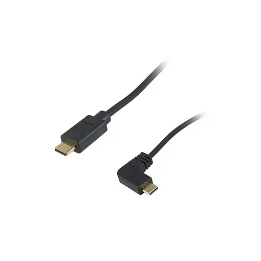 Equip Cable en espiral USB 2.0 C a C en ángulo de 90°, M/M, 1,0 m, PD 60 W