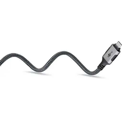 Goobay 70752 cambiador de género para cable USB C RJ-45 Negro, Plata