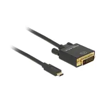 DeLOCK 1m, USB-C/DVI 24+1 Adaptador gráfico USB 3840 x 2160 Pixeles Negro