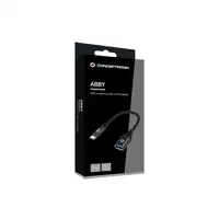 Conceptronic ABBY18B cambiador de género para cable USB-C USB-A Negro