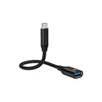 Conceptronic ABBY18B cambiador de género para cable USB-C USB-A Negro