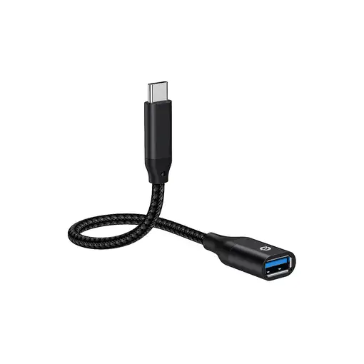 Conceptronic ABBY18B cambiador de género para cable USB-C USB-A Negro