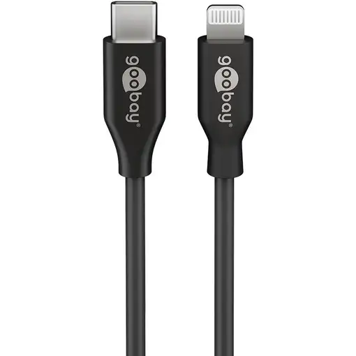 Goobay 39428 cable de conector Lightning 0,5 m Negro