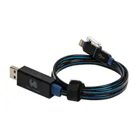 RealPower USB A/Lightning 0.75m 0,75 m Negro, Azul