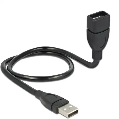 DeLOCK 50cm USB 2.0 cable USB 0,5 m USB A Negro