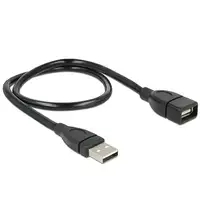 DeLOCK 50cm USB 2.0 cable USB 0,5 m USB A Negro