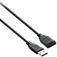 V7 Cable USB negro con conector USB 3.0 A hembra a USB 3.0 A macho 1.8m 6ft