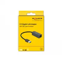 DeLOCK Adaptador USB Tipo-A macho a 2,5 Gigabit LAN compacto