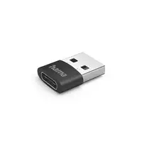 Hama 00201532 cambiador de género para cable USB C USB A Negro