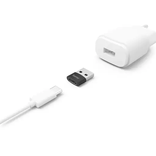 Hama 00201532 cambiador de género para cable USB C USB A Negro