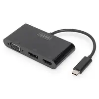 Digitus Adaptador de monitor triple USB-C™ 3 en 1 (HDMI, DP, VGA)