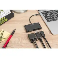 Digitus Adaptador de monitor triple USB-C™ 3 en 1 (HDMI, DP, VGA)