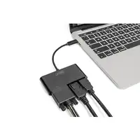 Digitus Adaptador de monitor triple USB-C™ 3 en 1 (HDMI, DP, VGA)