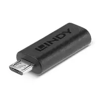 Lindy 41903 cambiador de género para cable USB Type C USB Type Micro-B Negro