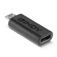 Lindy 41903 cambiador de género para cable USB Type C USB Type Micro-B Negro