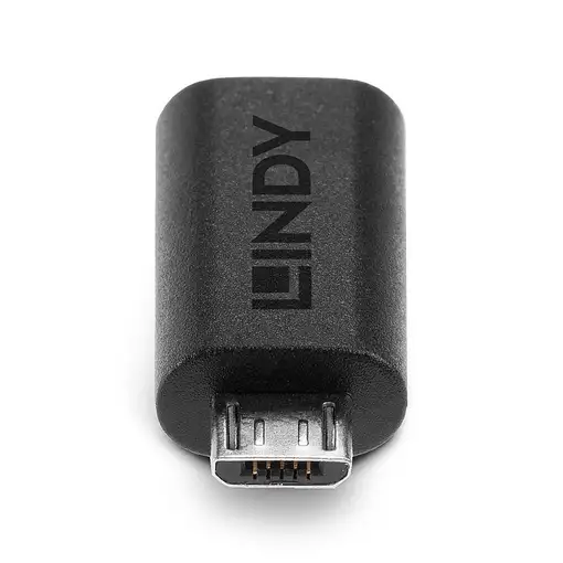 Lindy 41903 cambiador de género para cable USB Type C USB Type Micro-B Negro