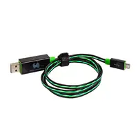 RealPower USB A/Micro-USB B 0.75m cable USB USB 2.0 0,75 m Negro, Verde
