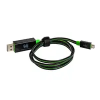RealPower USB A/Micro-USB B 0.75m cable USB USB 2.0 0,75 m Negro, Verde