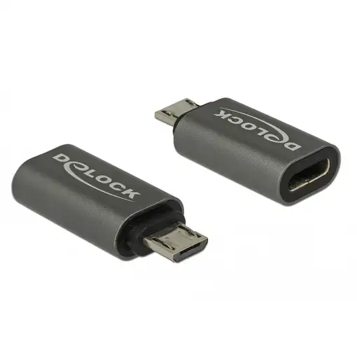 DeLOCK 65927 cambiador de género para cable USB 2.0 Micro-B USB Type-C Antracita