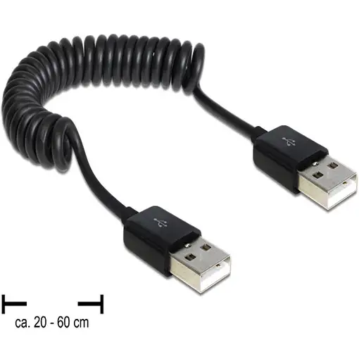 DeLOCK 83239 cable USB USB 2.0 0,6 m USB A Negro