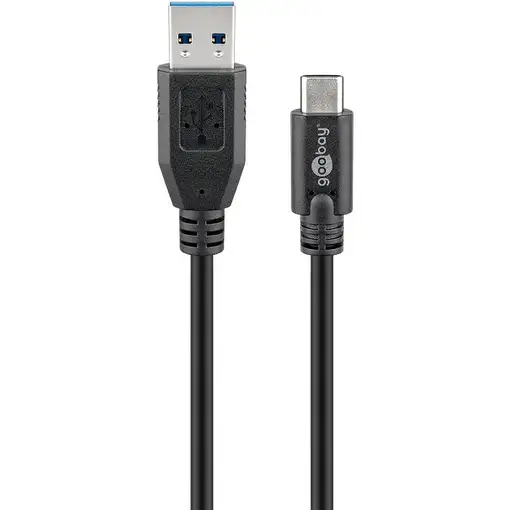 Goobay 67999 cable USB USB 3.2 Gen 1 (3.1 Gen 1) 0,5 m USB A USB C Negro