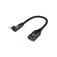 Conceptronic ABBY19B cambiador de género para cable USB-C USB-A Negro