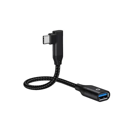 Conceptronic ABBY19B cambiador de género para cable USB-C USB-A Negro