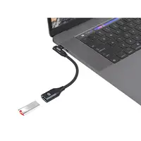 Conceptronic ABBY19B cambiador de género para cable USB-C USB-A Negro
