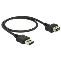 DeLOCK 0.5m 2xUSB2.0-A cable USB USB 2.0 0,5 m USB A Negro