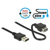 DeLOCK 0.5m 2xUSB2.0-A cable USB USB 2.0 0,5 m USB A Negro
