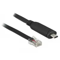 DeLOCK 63912 cable de serie Negro 2 m USB Tipo C RJ45
