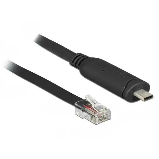 DeLOCK 63912 cable de serie Negro 2 m USB Tipo C RJ45