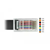 DeLOCK 63912 cable de serie Negro 2 m USB Tipo C RJ45