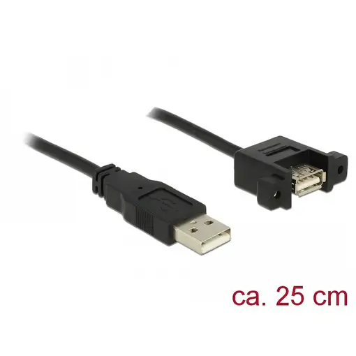 DeLOCK 85462 cable USB USB 2.0 0,25 m USB A Negro