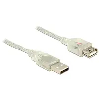 DeLOCK 83881 cable USB USB 2.0 1 m USB A Transparente