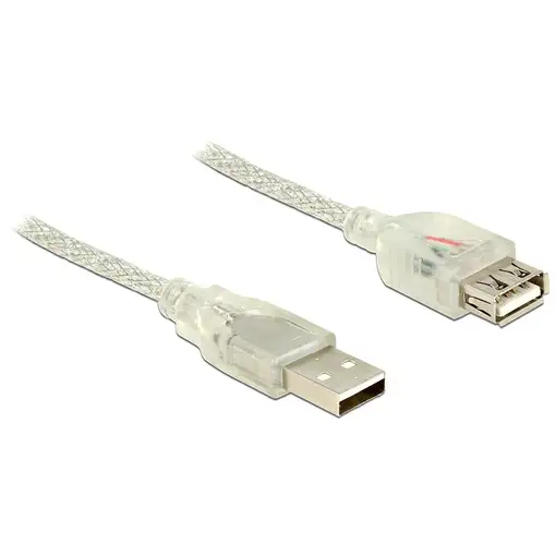 DeLOCK 83881 cable USB USB 2.0 1 m USB A Transparente