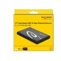 DeLOCK Carcasa externa para SATA HDD/SSD de 2.5″ con SuperSpeed USB 10 Gbps (USB 3
