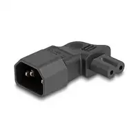 DeLOCK Adaptador de poder IEC 60320 - C14 a C7, macho/hembra, 2,5 A, en ángulo de