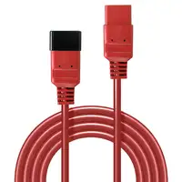 Lindy 30125 cable de transmisión Negro, Rojo 3 m C20 acoplador C19 acoplador
