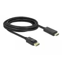 DeLOCK 82435 adaptador de cable de vídeo 3 m HDMI Displayport Negro