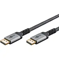 Goobay 65267 cable DisplayPort 5 m Negro, Plata