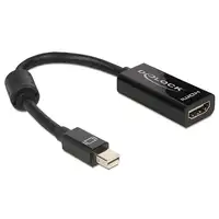DeLOCK Adapter mini Displayport / HDMI 0,18 m HDMI tipo A (Estándar) Negro