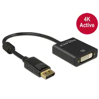 DeLOCK 62599 adaptador de cable de vídeo 0,2 m DisplayPort DVI-I Negro