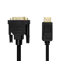 LogiLink CV0132 adaptador de cable de vídeo 3 m DisplayPort DVI Negro