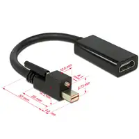 DeLOCK Adaptador mini DisplayPort 1.2 macho con tornillo > HDMI hembra 4K activo n