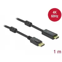 DeLOCK Cable activo de DisplayPort 1.2 a HDMI 4K 60 Hz 1 m