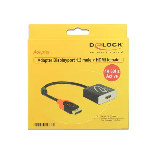 DeLOCK 62734 adaptador de cable de vídeo 0,2 m DisplayPort HDMI tipo A (Estándar)