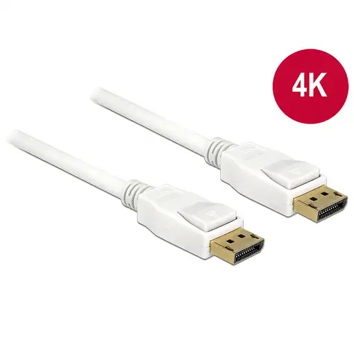 DeLOCK 5m, 2xDisplayPort DisplayPort Blanco