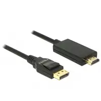 DeLOCK 85317 adaptador de cable de vídeo 2 m DisplayPort HDMI Negro
